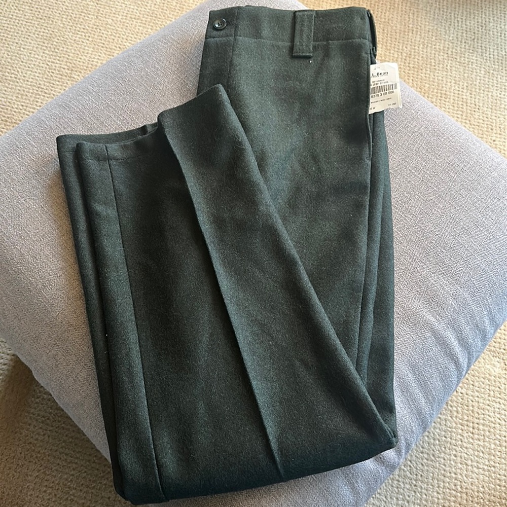 LL bean Maine guide wool pants, nwt
